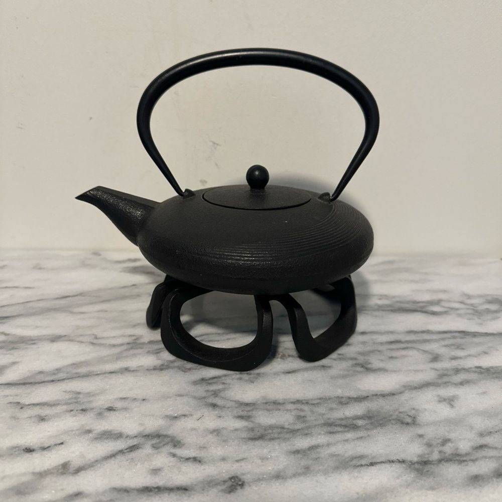 Elegant Black Cast Iron Teapot made in  Japan